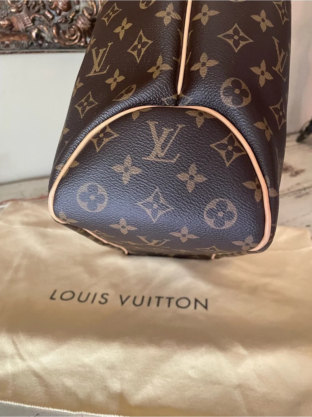 Discontinued Louis Vuitton Delightful PM Shoulder Hobo in Brown and Natural Tri